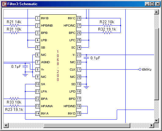 Schema elettrico sviluppato in FilterCAD