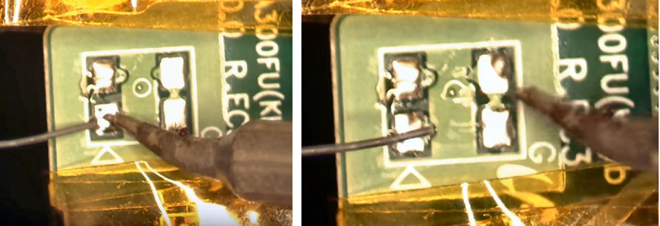 Smartphone, sostituzione del microfono. Figura 40 e 41