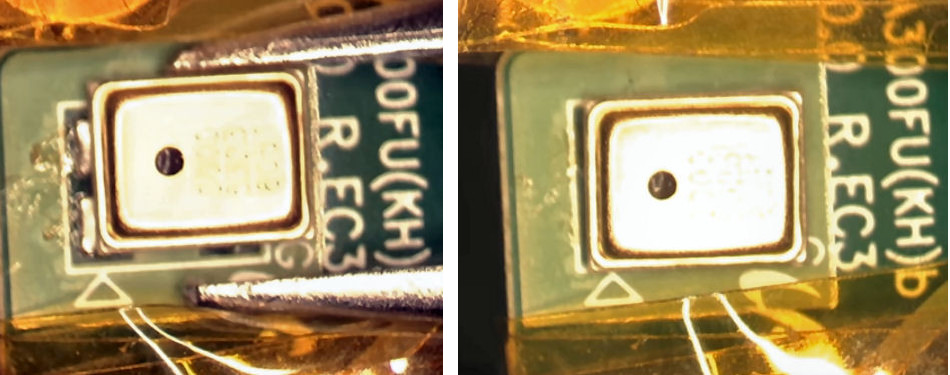 Smartphone, sostituzione del microfono. Figura 42 e 43