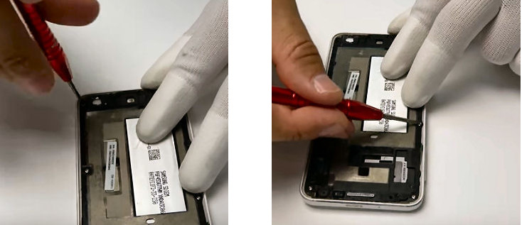 Smartphone, sostituzione del microfono. Figura 50 e 51