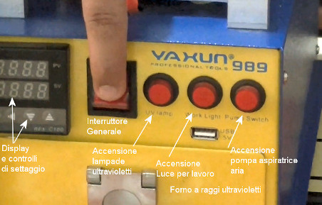 Smartphone, comandi della macchina per vuoto d'aria
